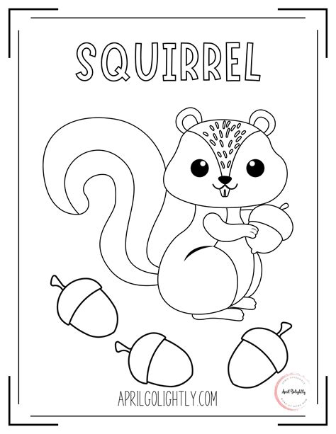 Free Printable Animals Coloring Book April Golightly