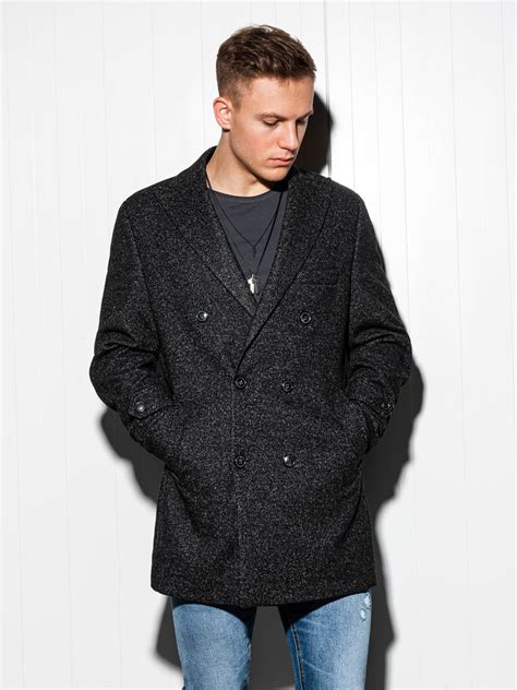 Men's oversize coat C429 - black | MODONE wholesale - Clothing For Men