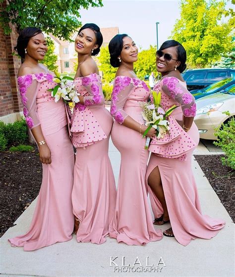 Nigerian Bridesmaid Dresses Mermaid Long Bridesmaid Dresses Bridal Party Dresses Wedding