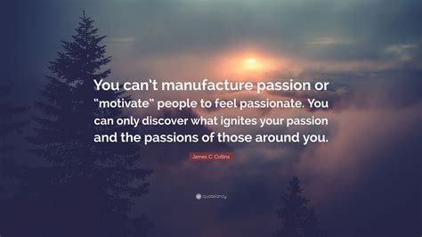 James C Collins Quote “you Cant Manufacture Passion Or “motivate