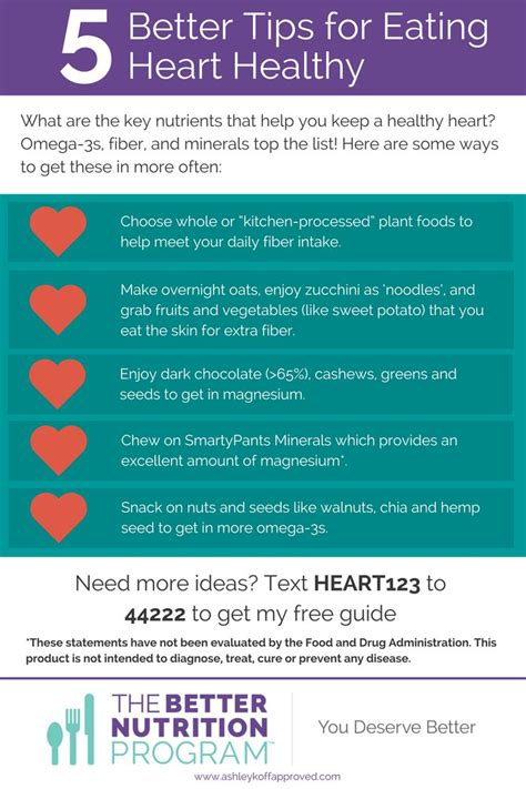 A Better Nutrition Menu: Heart Healthy | Foods for heart ...