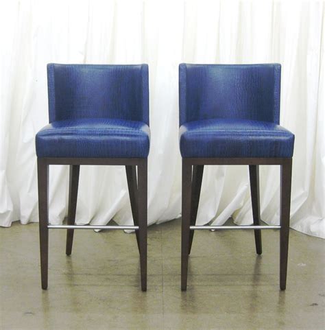 Maybe you would like to learn more about one of these? Arabesque Barstools in Blue Leather | Bar stools, Home ...