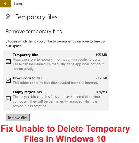 Fix Unable To Delete Temporary Files In Windows 10 Techcult
