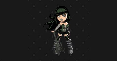 Sexy Goth Girl Dark Cartoon Gotic Chic Gothic Drawing Rock