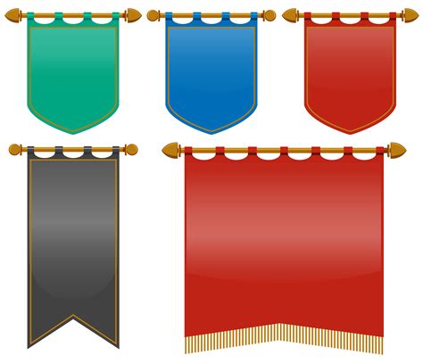 Medieval Flags In Different Colors 293676 Vector Art At Vecteezy