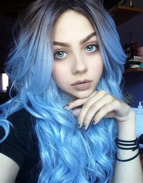 ~isn T She Lovely~ Beauty Face Hair Nails Eyes Blue Hair Styles Blue Hair Dye