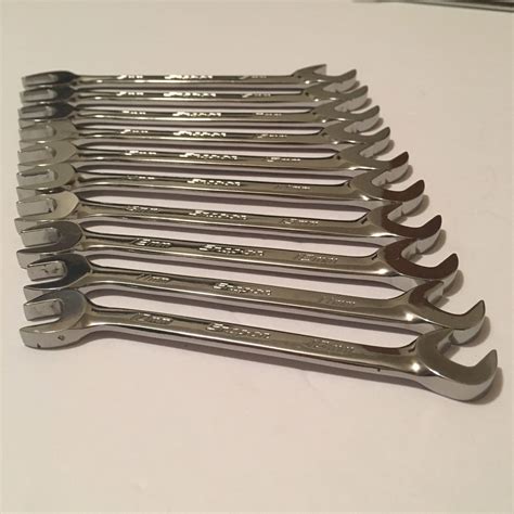 Snap On 14pc 4 Way Angle Head Metric Open End Wrench Set 10 27 Mm Vsm814