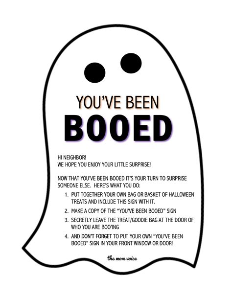 You Ve Been Booed Free Printable Black And White