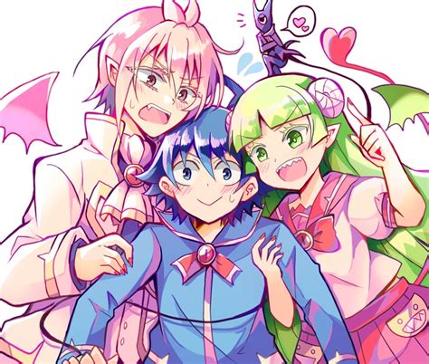 suzuki iruma, valac clara, asmodeus alice, and alikred (mairimashita