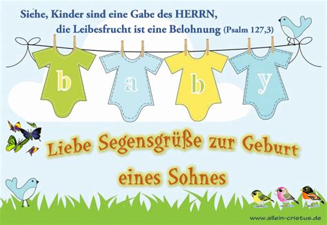 Herzlichen glückwunsch zur geburt eures sohnes! Liebe Segensgrüße zur Geburt eines Sohnes - Psalm 127,3
