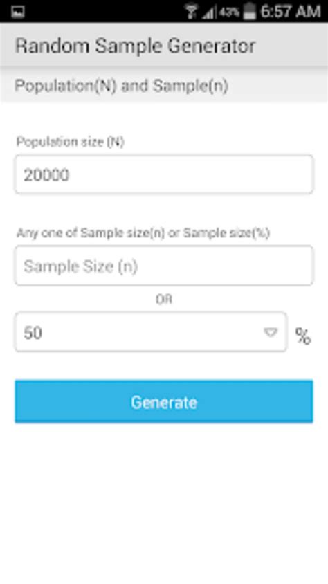 Random Sample Generator Apk для Android — Скачать