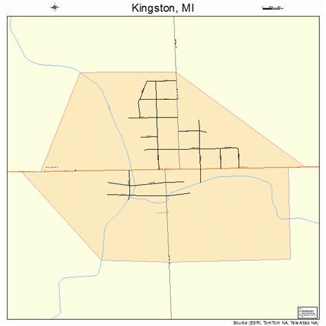 Kingston Michigan Street Map 2643380