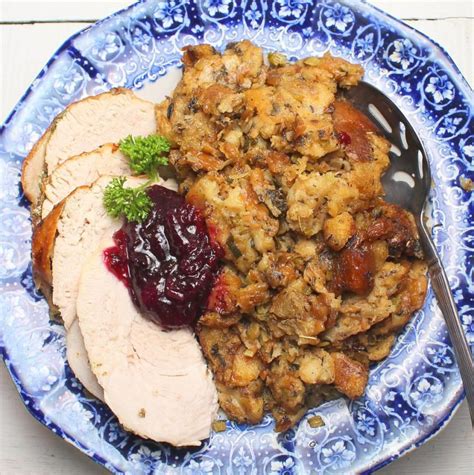 Old Fashioned Bread And Celery Dressing Or Stuffing Thanksgiving Side