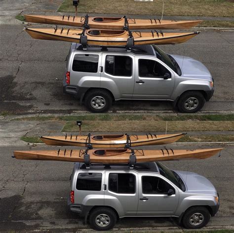 2 Kayaks Different Lengths Is One Side Of The Vehicle Better Than The