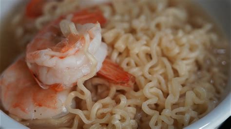 Shrimp Flavored Ramen Noodles With Shrimp Youtube