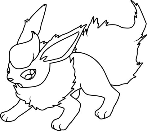 Flareon Pokemon Coloring Page Free Printable Coloring Pages For Kids