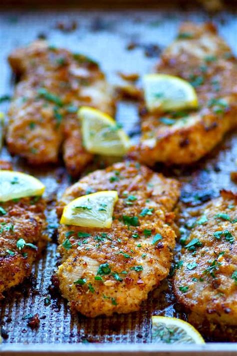 Dinner ideas with chicken tenders. Crispy Lemon Parmesan Oven-Fried Chicken Tenders