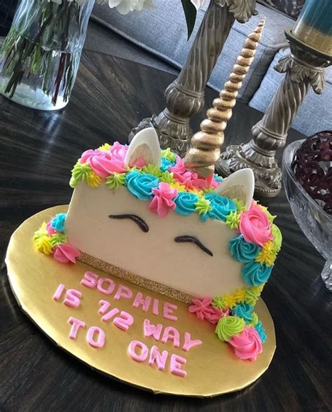 Pin By Rene Martinez On 6 Months Cake And Things Unicorn Half