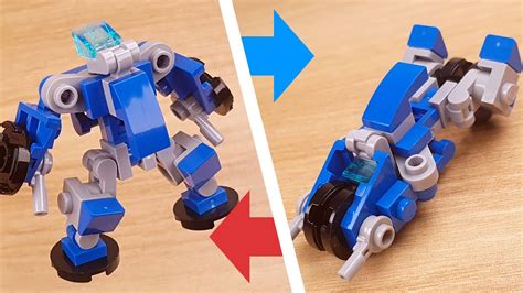 How To Build Lego Brick Mini Motor Cycle Type Transformer Mech Motor