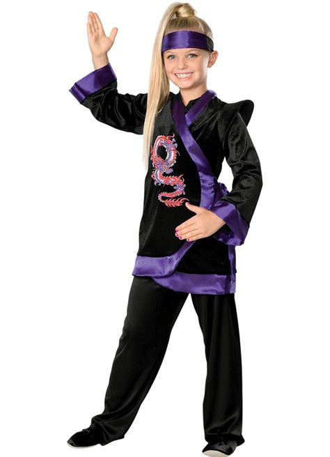 Girls Purple Ninja Costume Rubies 882380