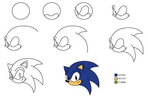 How To Draw Sonic Children Sketch Hedgehog Drawing