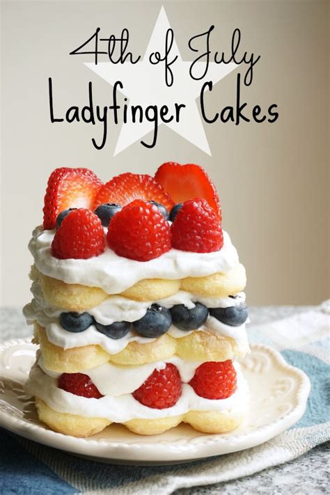 Give your party guests something delightfully summery and easy to enjoy while mingling. 4th of July Ladyfinger Cakes | Lady fingers dessert, Easy july 4th recipes, Dessert recipes