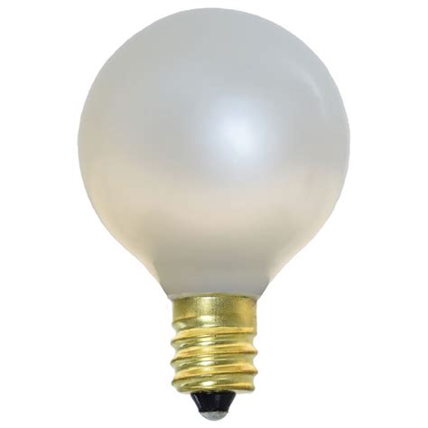 Pearl White Candelabra Base Light Bulbs 25 Pack