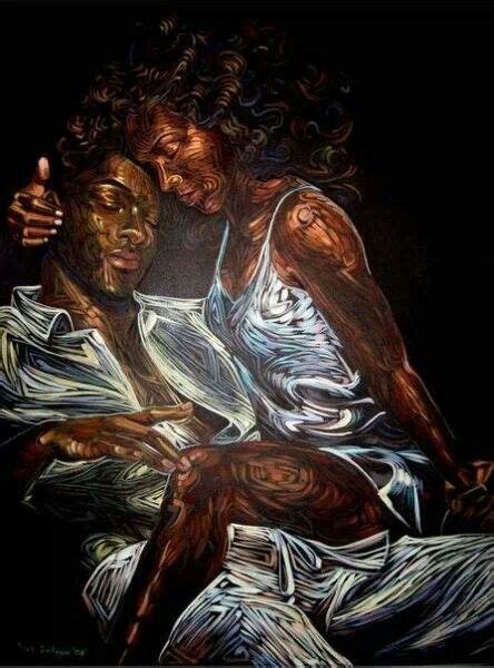 Despite of my young age i am serious and ready to create a family. Essence of Love by Tracy Guteau | Black love artwork ...