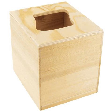 Toutes nos idées pour décorer ou créer vos boîtes à mouchoirs : Support bois à décorer - Boite mouchoirs bois carré ...