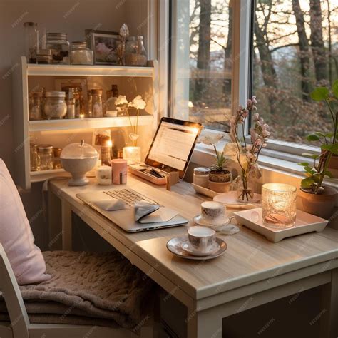 Premium Photo | Cozy Corner Cubicle Home Office Photo
