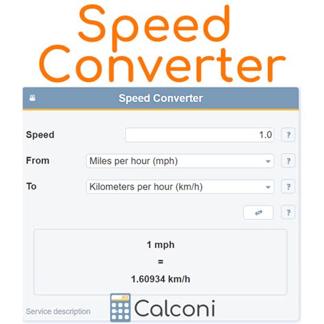 Speed Converter Kmh Mph Knot