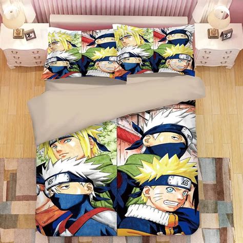 Naruto Uzumaki Naruto Hatake Kakashi 1 Bedding Set Duvet Cover Pillowcase Bedroom Set Bed Linen