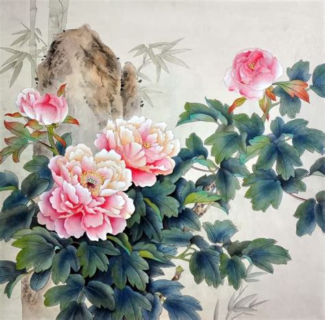 Chinese Peony Painting 2416014 50cm X 50cm19〃 X 19〃