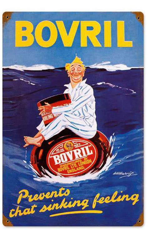 Bovril Vintage Metal Sign 12 X 18 Inches