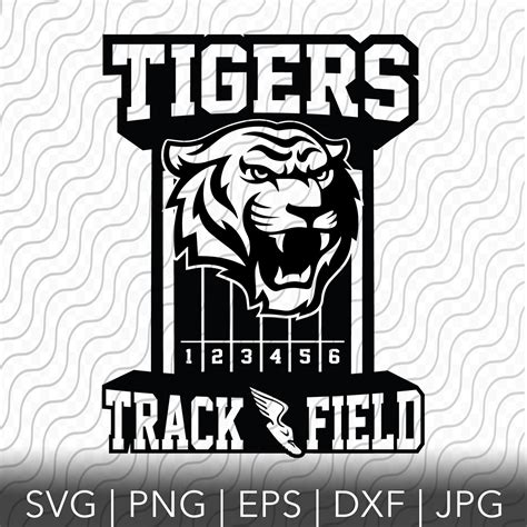 Tigers Track And Field Mascot Svg Track And Field Cutting Etsy