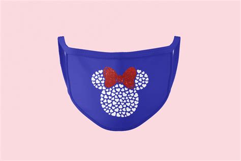 Minnie Face Mask Disney Valentines Day Face Mask Disney Face Etsy