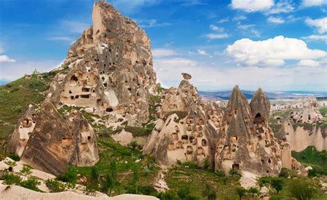 The Towering Town Of Uchisar Rock Castle Cappadocia