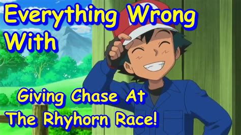 Animesins Everything Wrong With Pokémon Xy Giving Chase At The Rhyhorn Race Youtube
