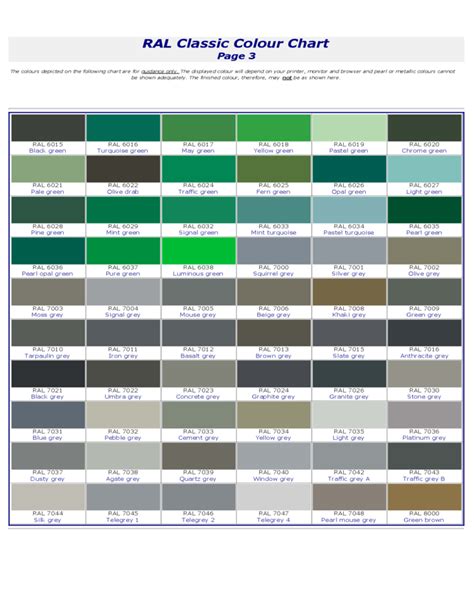 Ral Classic Color Chart Free Download Images