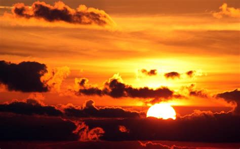 Sunset Clouds Landscapes Nature Sun Skyscapes For Desktop Wallpaper