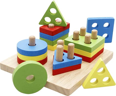 Here are our top puzzles for preschoolers. Lewo Wooden Puzzle Toddler Toys Shapes Sorter Preschool Geometric Blocks Stacking Games for Kids ...