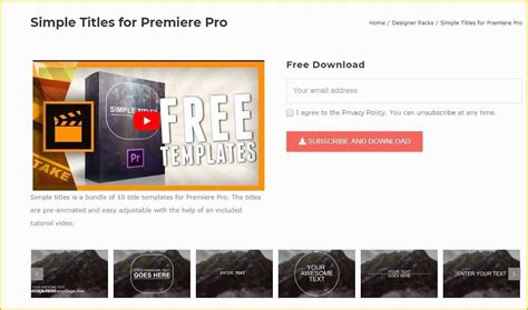 Download from our library of free premiere pro templates. Premiere Pro Title Templates Free Download Of top 18 Free ...