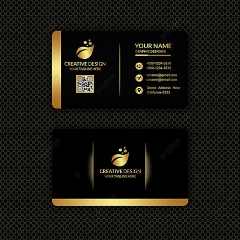 Black And Gold Business Card Template Download On Pngtree