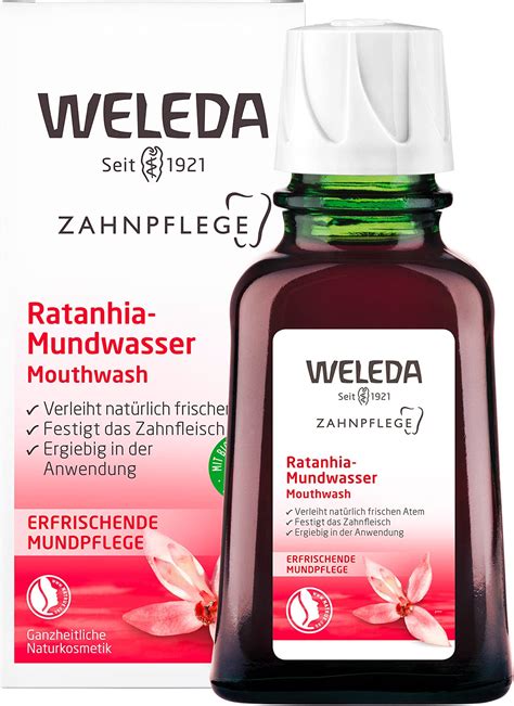 WELEDA Bio Ratanhia Mundwasser Naturkosmetik Mundspülung ohne Fluorid