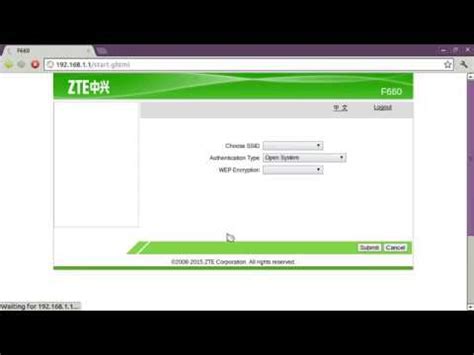 Connect to modem zte a. configuration modem Zte f660 - YouTube