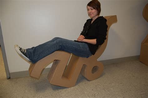 Chair Made From Cardboard On Behance