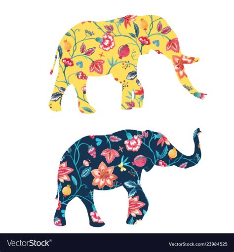 Watercolor Elephant Royalty Free Vector Image Vectorstock