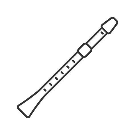 Icono Lineal De Flauta Ilustración De Línea Delgada Clarinete