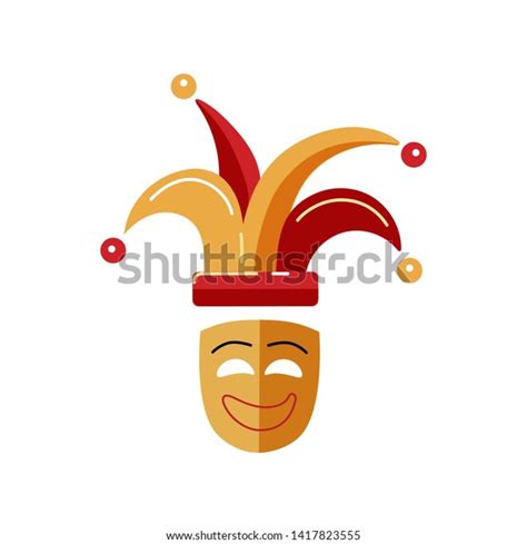 Carnival Mask Jester Hat Isolated On Stock Vector Royalty Free