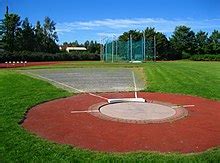 The shot put circle rim is 2.135 meters (7 feet) in diameter. Shot put - Wikipedia